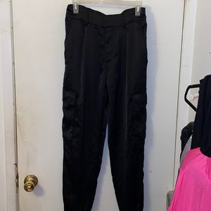 Black Silky Cargos